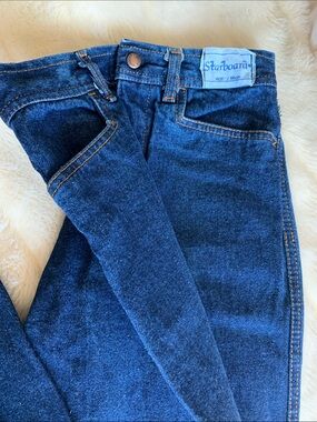 Vtg 80s high rise 100% cotton denim skinny jeans 26 NOS Starboard